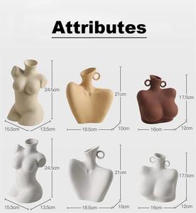 Jingdezhen Handmade Ceramic Body Art <strong>Flower</strong> <strong>Vases</strong> Unique Wall&amp;Floor <strong>Vase</strong> for Home Office Decorations - Product Image 6