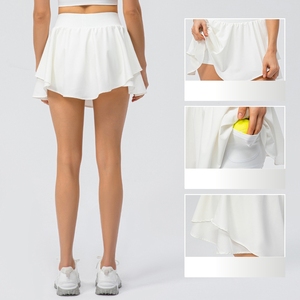 YUTUO Özel Tasarım Kadın Baskılı 2'si 1 Arada Tenis Eteği Şort Cepli Nem Emici Antrenman Spor Salonu Fitness Koşu Yoga Golf Pileli - Product Image 2