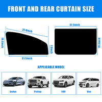 5 pièces en 1 ensemble, film teinté pour vitres de voiture solaire, film teinté pour vitres amovible pour Audi FORD, film pour vitres de voiture en carbone pré-découpé