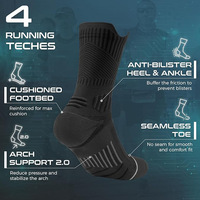 Chaussettes d'équipage ventilées en maille éponge de coton pour l'extérieur Chaussettes de performance confortables anti-ampoules