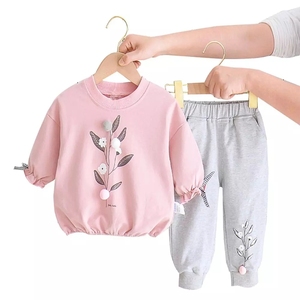 Conjunto de Ropa para Niñas, Conjuntos de Ropa de Algodón para Bebés, Ropa de Primavera y Otoño para Niñas, Trajes Deportivos, Camiseta + Pantalones - Product Image 3