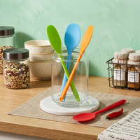 Spatule flexible en silicone de qualité alimentaire, résistante à la chaleur, en une seule pièce, pour la pâtisserie et le mélange, vente en gros