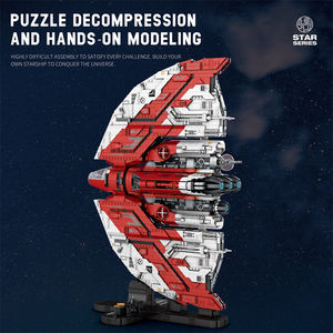 Reobrix Vente Chaude UCS T6-Shuttle <span class=keywords><strong>Star</strong></span> Spacecraft <span class=keywords><strong>Wars</strong></span> Battleship MOC DIY Assemblage Avion Creative Building Blocks Jouet - Product Image 4