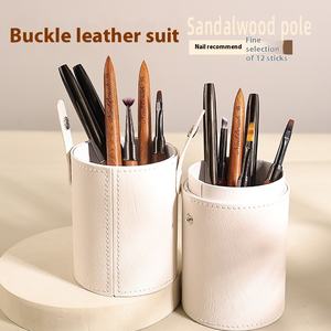 แปรงแต่งเล็บปลาย<span class=keywords><strong>แบน</strong></span> ขนไนลอน ด้ามไม้จันทน์คุณภาพสูง สำหรับวาดลายเส้นเล็บ รูปทรงวงรี ปลายแหลม รับผลิตแบรนด์ส่วนตัว - Product Image 2