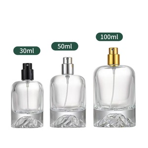 Màu Núi Lửa Dưới Thủy Tinh Nước Hoa Dispenser 30Ml/<span class=keywords><strong>50Ml</strong></span>/100Ml Nhấn Phun Chai Hình Dạng Phẳng Cho Mascara Trần Chai Lưỡi Lê - Product Image 2