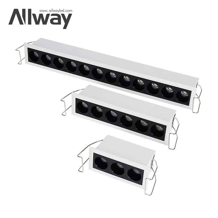 Allway Hoge Helderheid Waterdichte IP54 8Watt 15Watt 24Watt Led Lineaire Grille Lamp Downlight