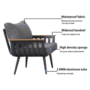 Meubles <span class=keywords><strong>de</strong></span> <span class=keywords><strong>jardin</strong></span> modernes pour patio, <span class=keywords><strong>salon</strong></span>, salle à manger, cour, hôtel, parc, aluminium, <span class=keywords><strong>bois</strong></span>, plastique, <span class=keywords><strong>métal</strong></span>, canapé <span class=keywords><strong>de</strong></span> <span class=keywords><strong>jardin</strong></span> - Product Image 3