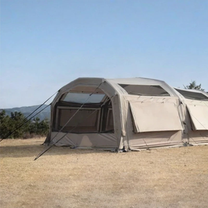 Lều đường hầm Bơm Hơi 2 phòng ngay lập tức thiết lập nơi trú ẩn Ngoài Trời Chống gió mái hiên chống mưa 6-8 người không gian lớn không khí Lều gia đình - Product Image 3