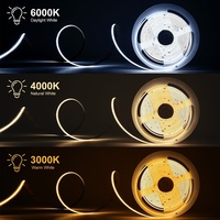 Bande LED COB Super Lumineuse Blanc Froid 6000K 10 Mètres 8MM 12V 24V Flexible CRI 90 IP65 Garantie 3 Ans pour Plafond