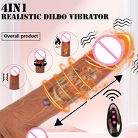 SacKnove 5-Gang-Fernbedienung für Frauen Teleskop-Vibrations heizung Riesiger Super Big Penis Realistischer Dildo vibrator