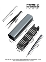 Kit de tournevis de précision industriel 46-en-1, mini-outil multifonction premium en acier S2, avec embouts magnétiques chromés pour réparation DIY