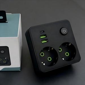 Interruptor de Pared Minimalista YUHE, 1 Tomacorriente AC, 0 USB C, 0 USB A, 230V 16A, Material ABS, Interruptor de 1 Vía, IP20, App Smart Life, Cable de 0.5m - Product Image 1