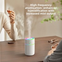 Humidificateur coloré, mini pulvérisateur de brume pour voiture et bureau, sept couleurs, silencieux, aromathérapie, éclairage d'ambiance pour la maison