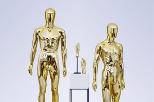 Lavinia 2025 New Fashion Chrome Gold Male Mannequin Full Body <strong>Dummy</strong> with Plastic Base for Boutique Display - Product Image 4