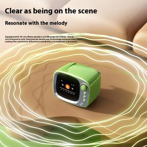 Ai Smart 8W Mini Écran Tactile pour Haut-Parleur Bluetooth <span class=keywords><strong>Radio</strong></span> Rétro Multi-Fonction Réveil Paroles Affichage Bruit Blanc Supports - Product Image 4