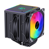 Enfriador de Aire para CPU de Doble Torre SNOWMAN MT880-ARGB-BK con Dos Ventiladores de 120 mm, 8 Tubos de Calor de Cobre, 280 W TDP, Disipador de Calor ARGB, LGA1851, LGA1700, AM5, AM4