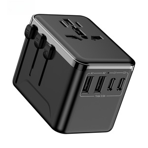 Adattatore da Viaggio Multi-Paese Global <span class=keywords><strong>Pass</strong></span> No U con 3 Porte USB, Corrente Nominale 10A, Adattatore Multifunzione con Spina Indiana - Product Image 1