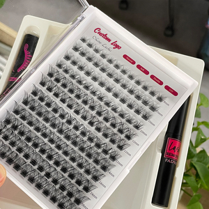 Private Label <strong>Cluster</strong> <strong>Lashes</strong> Kit D Curl <strong>Lash</strong> <strong>Clusters</strong> Invisible Band Natural Diy Individual Custom <strong>Cluster</strong> Eyelash Kit - Product Image 4