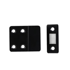 Loquet de porte magnétique en acier au manganèse, plaqué noir, sans perçage, adhésif, pour armoire, tiroir, porte de placard - Product Image 5