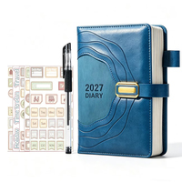 Carnet de notes personnalisé A5 avec couverture en cuir, organiseur à anneaux, pages intérieures et boucle magnétique