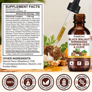 ArtoaLabs 100% Natural Vegan Dietary Supplement Black Walnut Wormwood Oral Liquid Drops with Wormwood Pumpkin <strong>Seed</strong> - Product Image 4