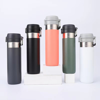 Bouteille de sport en acier inoxydable durable de 800 ml, technologie d'isolation sous vide à double paroi, anti-transpiration, couvercle à ouverture rapide