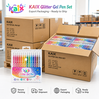 Stylo gel pailleté haute capacité KAIX, 1,0 mm, grand tube d'encre, pour bullet journaling