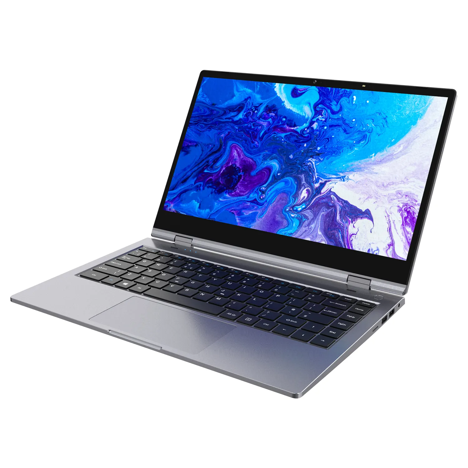 Laptop 13.3 Inci Gaya Yoga Berputar 360 Derajat, Komputer Notebook Intel 11th Gen Tiger Lake I3 Win11
