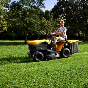 Tosaerba a Motore con Design Laterale Posteriore, Motore a Benzina a Doppio Cilindro per Taglio <span class=keywords><strong>Erba</strong></span> Campi da Calcio - Product Image 3