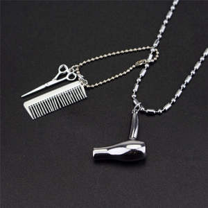 <strong>Hairdresser</strong> <strong>Gift</strong> Dangle Pendant Necklaces <strong>for</strong> Women Hair Dryer/Scissor/Comb Cosmetologist Hair Dresser Necklace Jewelry - Product Image 1
