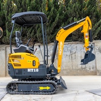 Mini-excavatrice DDP à prix acceptable, 1 tonne, 1,5 tonne, 1,8 tonne, EPA EURO 5, petite pelle, mini-pelle Hightop HT18