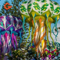 Decoración de Escenario, Medusas Inflables Colgantes, Animales Marinos, Globos Inflables de Medusas y Pulpos