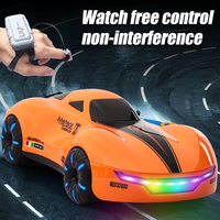 Supercar RC à double pulvérisation, contrôle gestuel par montre, télécommande 2.4G, lumières LED dynamiques, cascades de drift pour cadeau garçon