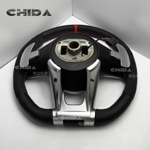 Volant en Cuir Cousu Rouge et Noir pour Mercedes-Benz Classe W205 C63 W213 E63 C E S GLS G, Incluant le Modèle <span class=keywords><strong>CLA</strong></span> - Product Image 6