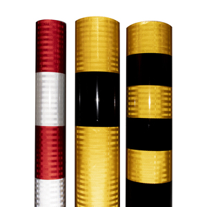 Ruban Réfléchissant Prisme Bicolore Jaune Noir de Qualité Ingénierie, Feuille Autocollante en PET Marque 3H - Product Image 3