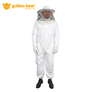 High Quality Cotton full body beekeeping coverall <b>suit</b> Wholesale Professional cotton anti-sting beekeeper protective clothing - Product Image 2
