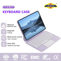 Clavier en alliage d'aluminium de qualité supérieure avec support magnétique flottant, pavé tactile intelligent et multilingue pour iPad Air Pro 11 10.9