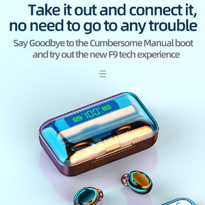 F9 5 TWS Mini Écouteurs Intra-Auriculaires Sport Gaming Casque Affichage LED Max Pods <span class=keywords><strong>Pro</strong></span> <span class=keywords><strong>2</strong></span> Power Bank Écouteurs Sans Fil TWS F9 - Product Image 5