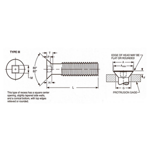 Ốc Vít Đầu Phẳng Máy Robertson M4 12-32 M6x60 Trục Vít Đầu Phẳng Bằng Thép Không Gỉ Ổ Đĩa Vuông Dưới Cắt M4 M4 8-32 - Product Image 5