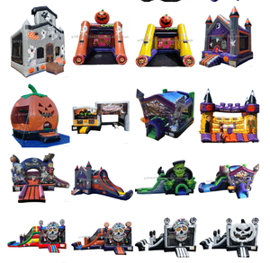 Château gonflable d'Halloween personnalisable en PVC WINWAYTOYS avec toboggan et combinaison de jeux pour festival, location - Product Image 5