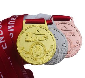 カスタムフィットネスメダル ラトビア風ワークアウト賞メダル ロープエッジ付き 金、銀、銅メダル フィットネスチャレンジレースメダル - Product Image 1