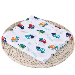 Grosir dicetak 100% katun atau katun bambu selimut bayi kain kasa pembungkus bayi memiliki banyak stok