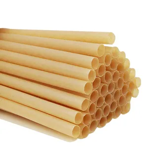 220mm Biodegradable Disposable Sugarcane Bagasse Paper Pulp Sugarcane Bagasse Customrised Size Drinking Straws