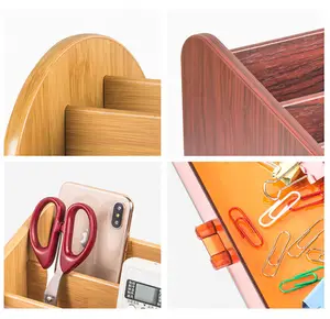 Portapenne rotante con base più venduto portapenne in legno massello multi-funzionale in legno