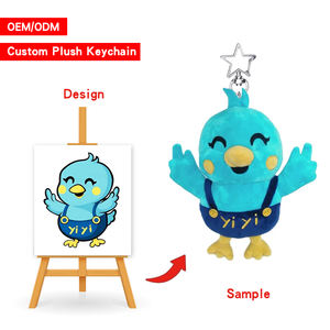 Mini jouet <span class=keywords><strong>en</strong></span> peluche de <span class=keywords><strong>dessin</strong></span> animé mignon personnalisé porte-clés <span class=keywords><strong>oiseau</strong></span> animal - Product Image 1