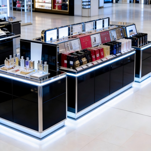 Mostrador de Exhibición de <span class=keywords><strong>Perfumes</strong></span> y Cosméticos de Lujo Libre de Impuestos con Iluminación LED, Vitrina de Cristal y Zonas de Marca, Solución de Equipamiento para Tiendas Minoristas - Product Image 2