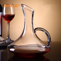 Carafe à vin JINGYUE 1800 ml en forme de U, en verre cristal sans plomb, pour hôtel, cadeau de mariage