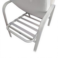 Ensemble de table à manger d'extérieur en acier moderne 7 pièces, mobilier d'extérieur, hôtel, restaurant, ensemble de jardin élégant