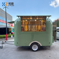 Remorque alimentaire mobile pour café, boissons et desserts, remorque de restauration compacte personnalisée avec frein à essieu unique
