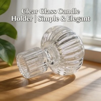Support de bougie en verre cristal double usage, pots vides en gros pour la fabrication de bougies, résistant à la chaleur, faible MOQ, pour bougies pilier de Noël